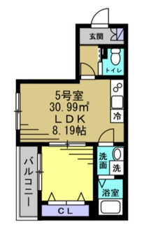 【間取り】 | ＨＦＲ蘇我Ｂ棟 | 間取りです。
