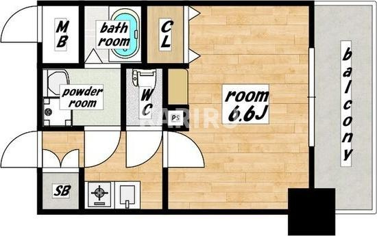 アドバンス大阪城北ルミウスの間取り