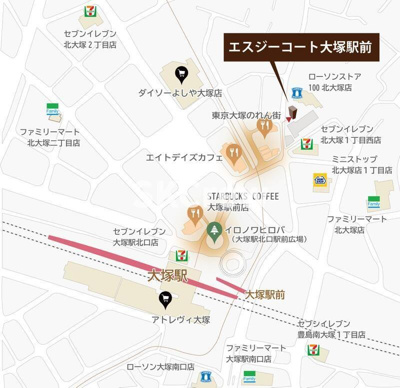 【地図】 | エスジーコート大塚駅前