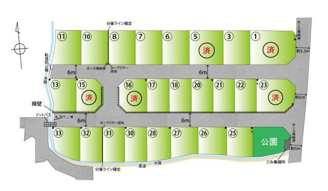 ライフフィールド岩出森の区画図