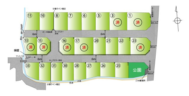 ライフフィールド岩出森の区画図