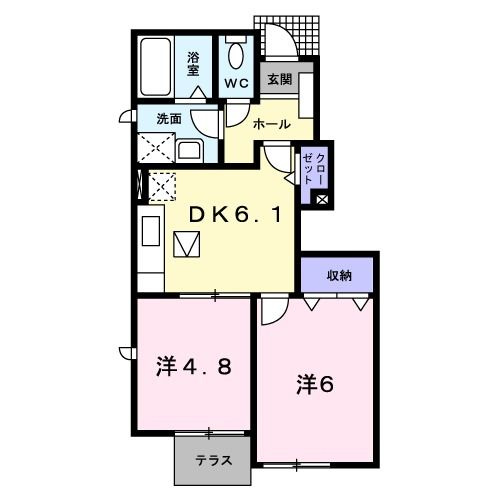 ウィング．バレー１３番館の間取り