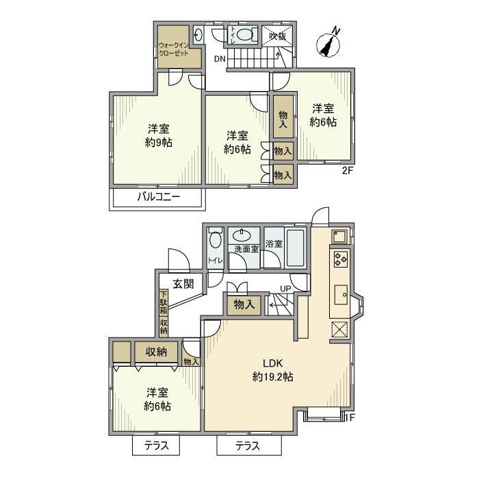 中富南戸建の間取り