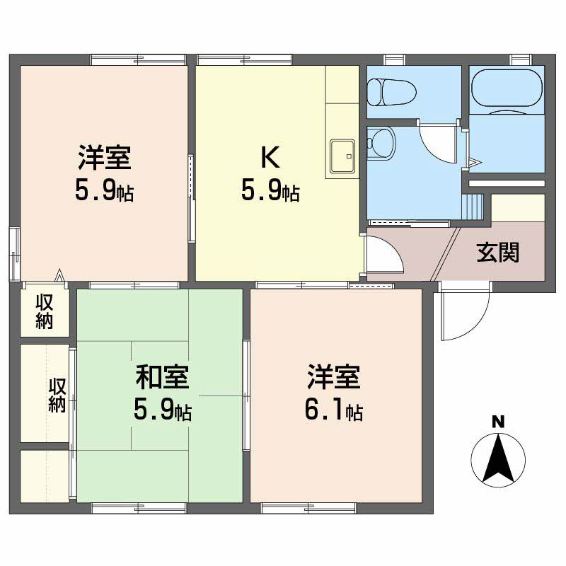 ファミール・ビレジ B棟の間取り