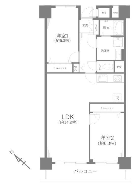 サンライフ根岸の間取り