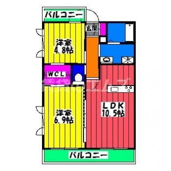 【間取り】 | ＧｌｏｒｉａＴｅｒｒａｃｅＤｕｏ | ＧｌｏｒｉａＴｅｒｒａｃｅＤｕｏの間取り
