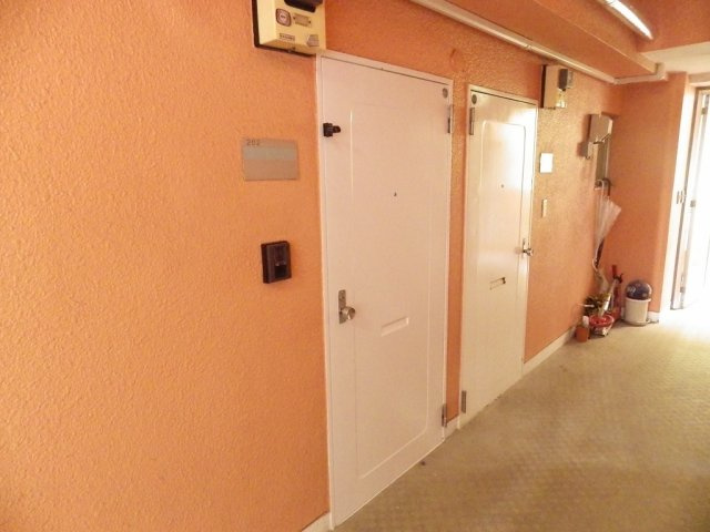 白山シルクハイツの玄関