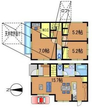 花小金井3丁目貸家の間取り