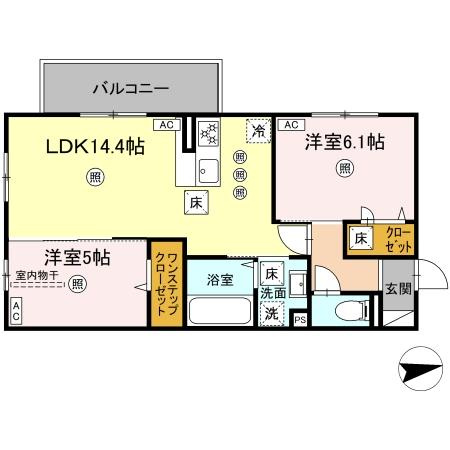 グランツェーレ鷹辻の間取り