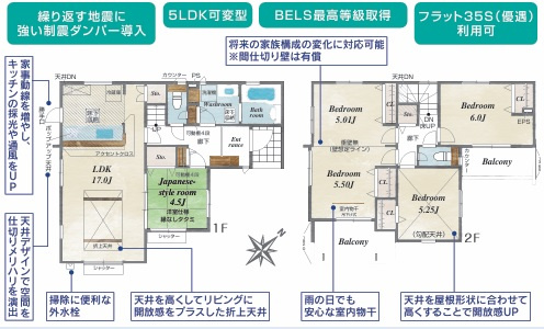 【間取り】 | 北本市二ツ家２丁目　新築住宅
