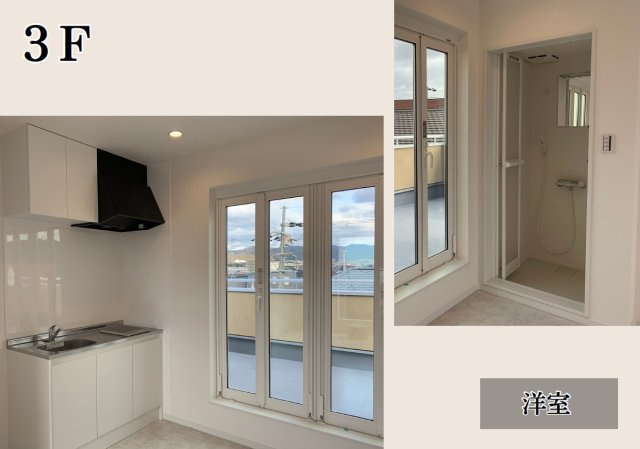 豊中市上野西２丁目　中古戸建の洋室|３階　ミニキッチンのある洋室