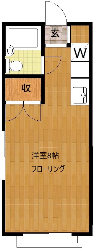 10FLATS　駅近　室内洗濯機置場　南向きの間取り