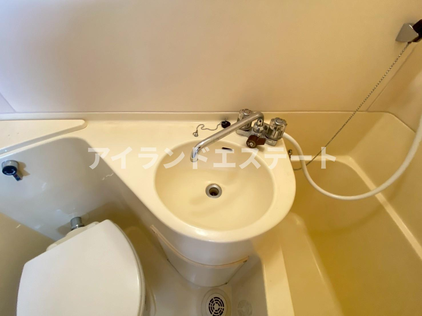 10FLATS　駅近　室内洗濯機置場　南向きの洗面所