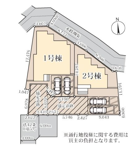 【新築住宅】熊谷市末広 第5 全2棟の区画図
