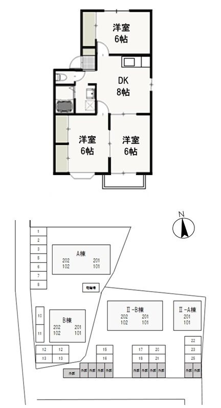 ファミーユサトウ　Ｂの間取り
