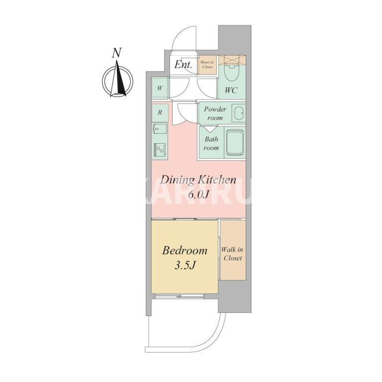 セレニテフラン谷町四丁目アリエの間取り