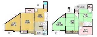 【間取り】 | 尼崎市蓬川町中古戸建 | ５SDKの間取りでファミリー様におすすめです♪いつでもご覧いただけます！お気軽にネクストホープ不動産販売までお問い合わせを！