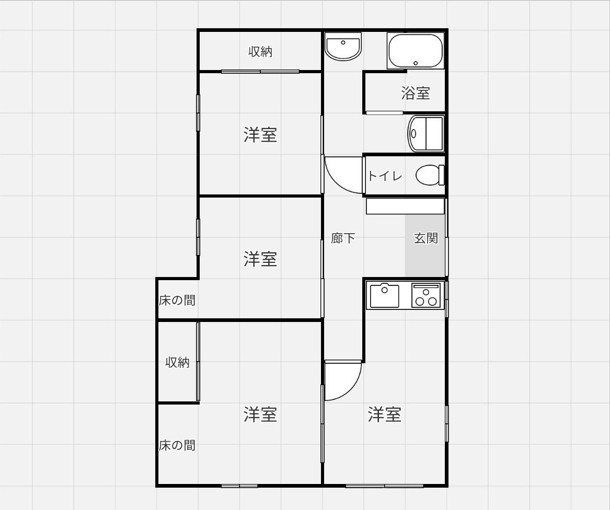 別保7-109貸家の間取り