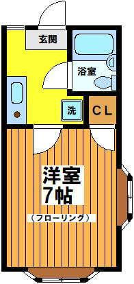 西垣アパートの間取り