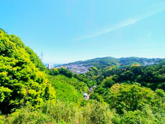 スプリングハイツ伊東の展望|伊東の町と海が見える