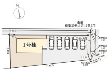【新築戸建】　いわき市小名浜下神白第4　全2棟　長期優良住宅の区画図|区画図です。