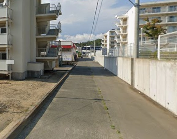 【新築戸建】　いわき市小名浜下神白第4　全2棟　長期優良住宅の前面道路含む現地写真|東側2.5ｍ公道