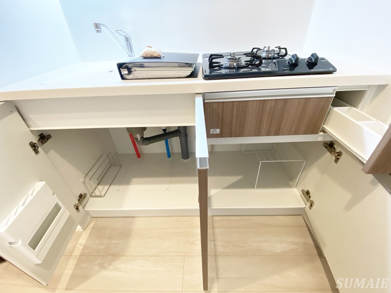 アジールコート王子の収納|キッチン部分の収納です☆