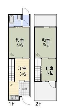 北島貸家の間取り