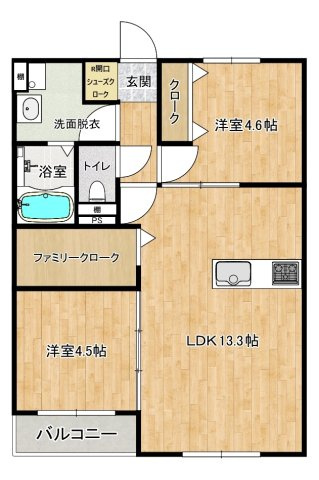 Ｌ－ｂｌｏｏｍ梅満の間取り