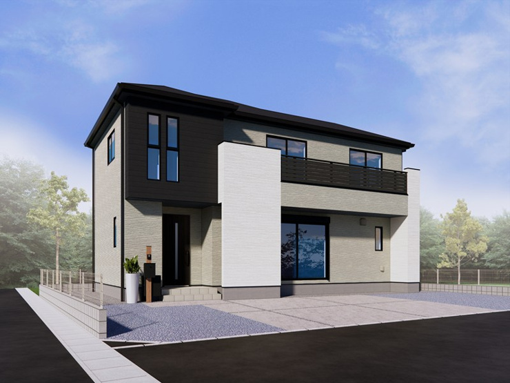 大平町西水代　新築戸建2-1の外観パース