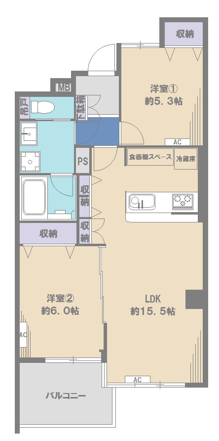 クレール川口の間取り