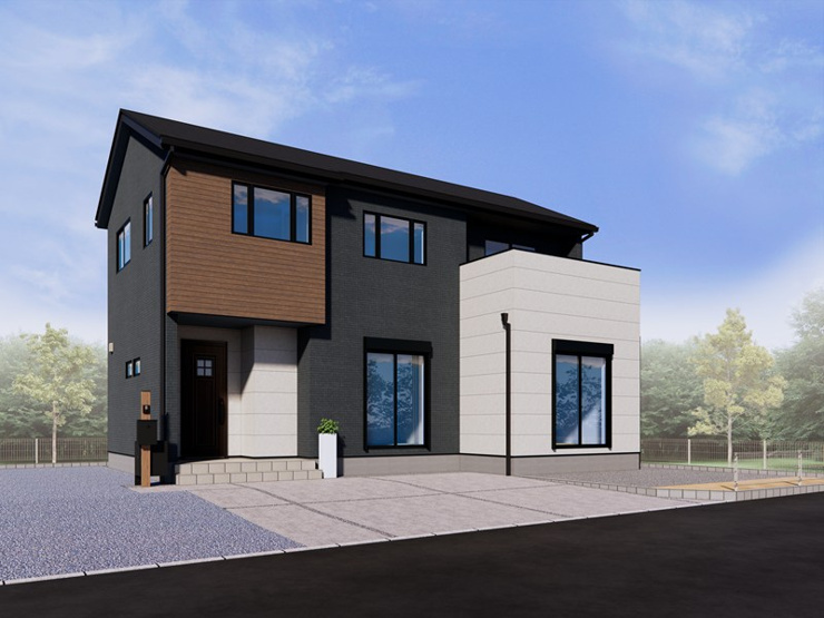 大平町西水代　新築戸建2-2の外観パース