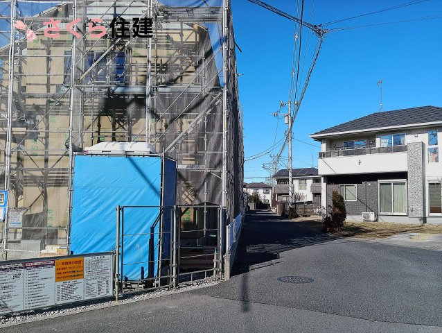 リーブルガーデン宇都宮細谷第7　3号棟の前面道路含む現地写真|閑静な住宅街の一角になります
