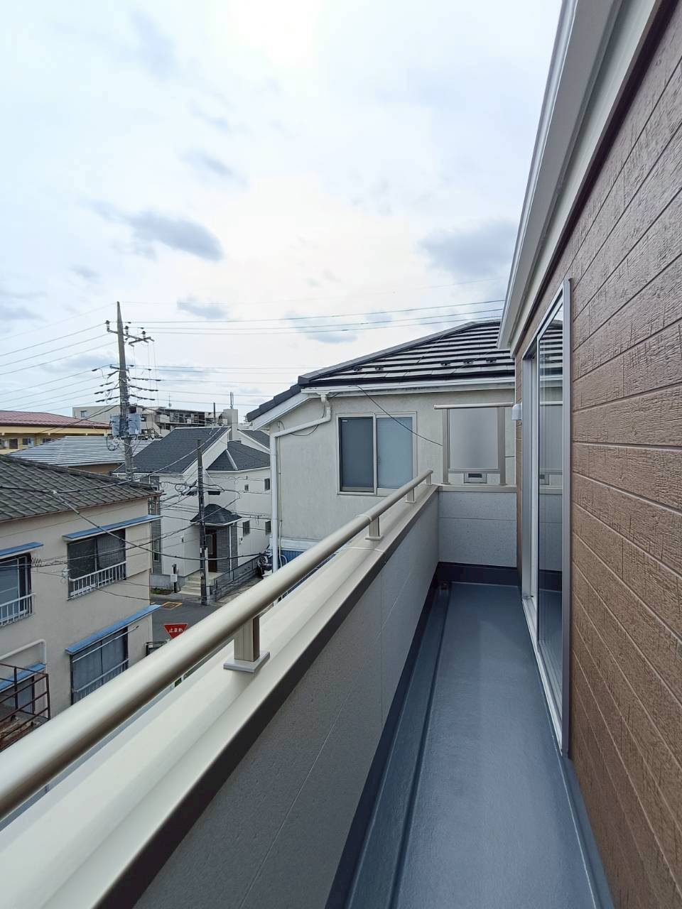八潮市　大瀬　新築戸建　全1棟のバルコニー|施工例です