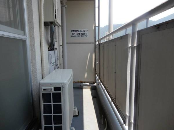 ビレッジハウス畑賀1号棟のバルコニー|ビレッジハウスの同一物件・同一タイプの間取りの写真です