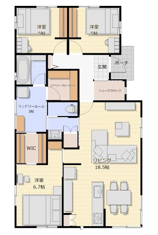 ☆★☆完成見学会開催☆★☆タスリエＰＬＵＳ田中町（東）の間取り