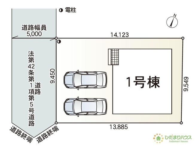 【区画図】 | 牛久市神谷第13　新築戸建 | 時間がない時もらくらくと車の出し入れができる並列駐車場を完備！！