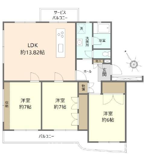 【間取り】 | 西千葉サンハイツ　3号棟