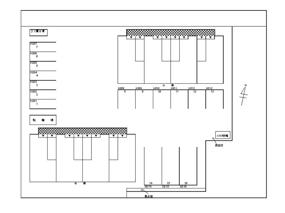 アズールつくば　Ｂの駐車場|駐車場