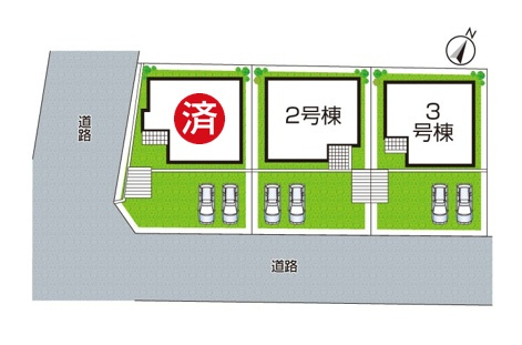 宝塚市中山五月台　新築一戸建ての区画図|全３区画