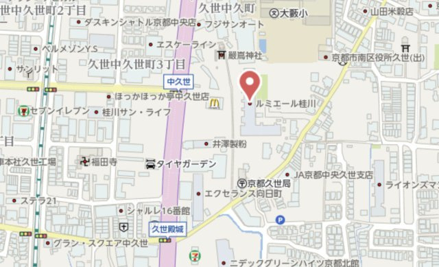 ルミエール桂川　1階の地図