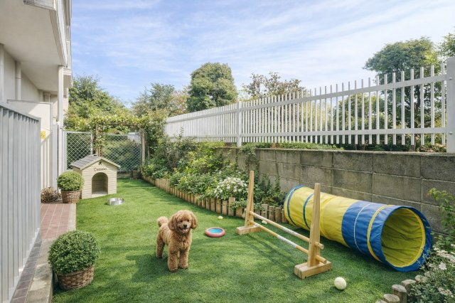 ルミエール桂川　1階の庭