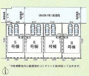 平塚市御殿第18Ⅱ期4棟　新築戸建　全8棟6号棟の区画図
