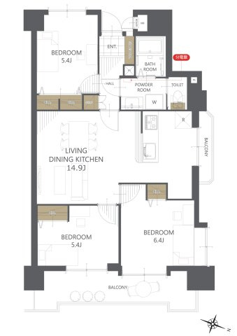 【間取り】サンライフ片野 