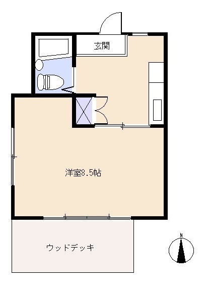 M0173R　古山アパートの間取り