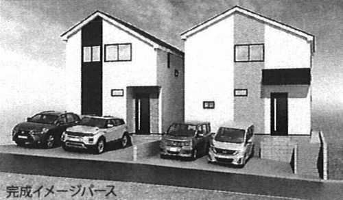 藤沢市天神町2丁目2期　新築戸建全2棟　№1の外観パース