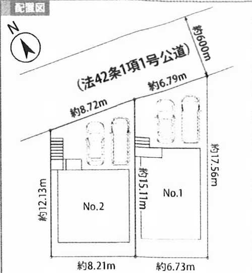 藤沢市天神町2丁目2期　新築戸建全2棟　№1の区画図