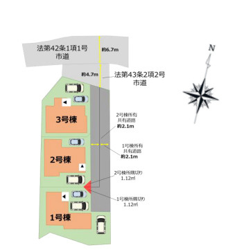 【区画図】 | 福岡市城南区東油山5丁目1期　3号棟（全3棟）【仲介手数料無料・0円】 | 区画図です。3号棟
