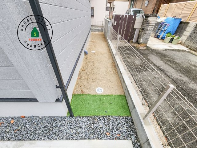 福岡市南区弥永5丁目第2-1棟（1号棟）の庭|お庭で自由な時間を過ごせます。