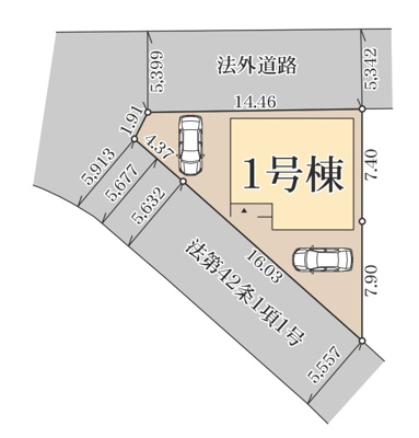 【区画図】 | 亀岡　篠町広田一丁目　新築一戸建